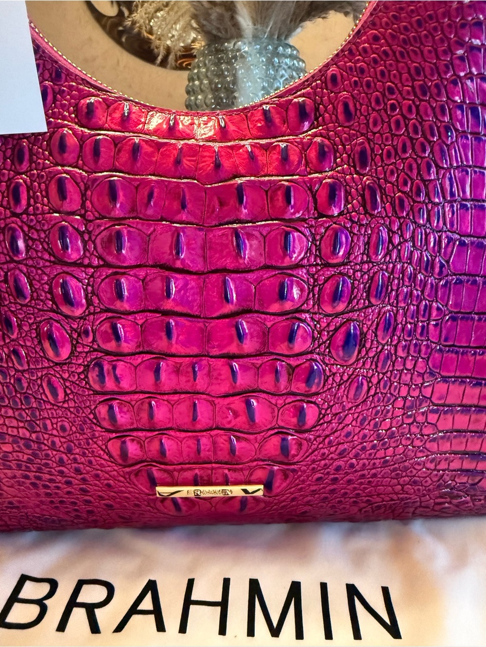Brahmin voltage violet Tabitha Shoulder Bag in Fuchsia nwt - Picture 4 of 7
